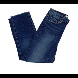 Hoxton Frayed High Rise Ankle Crop Jean 27 4 Paige